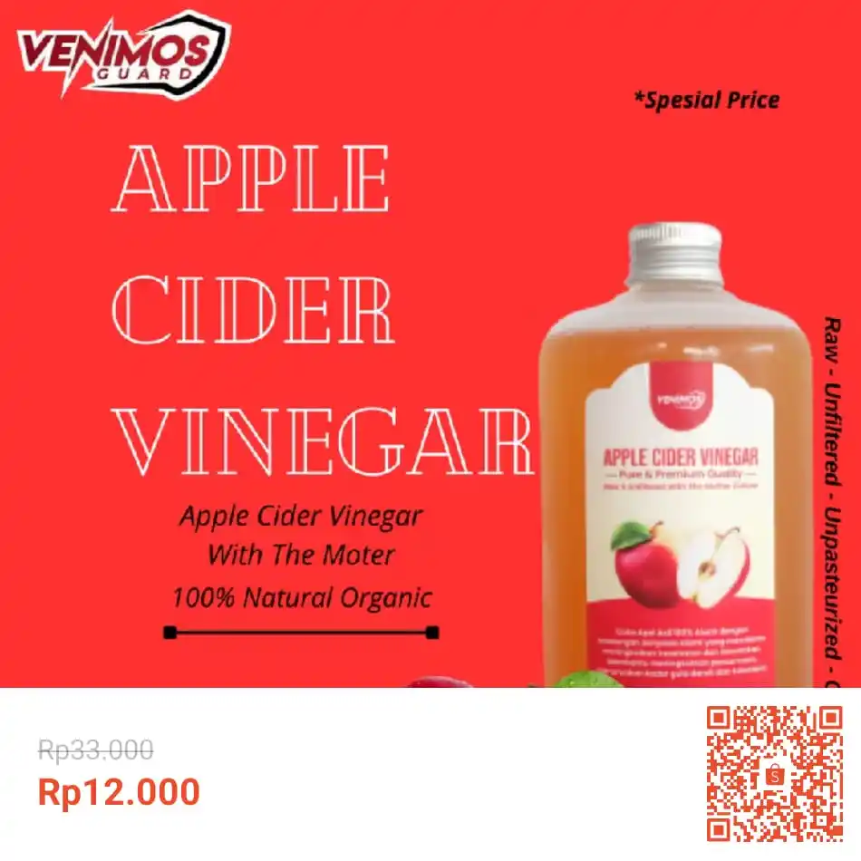 Image from INFO PROMO DISKON RACUN BELANJA | SHOPEE LAZADA TOKOPEDIA BLIBLI TIKTOK HIDDEN GEMS DAGET SHOPEE THR: Temukan VENIMOS Cuka Apel Organik 500ml / Apple Cider Vinegar With The...