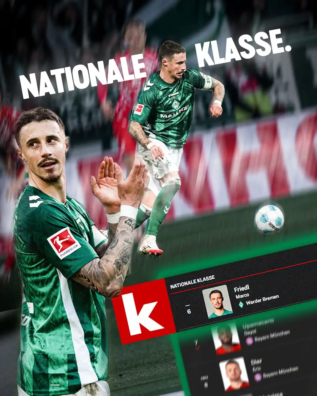 Image from Werder Bremen: *Unser Käpt'n einfach 🔝* Die starken Leistungen von Friedl honoriert...