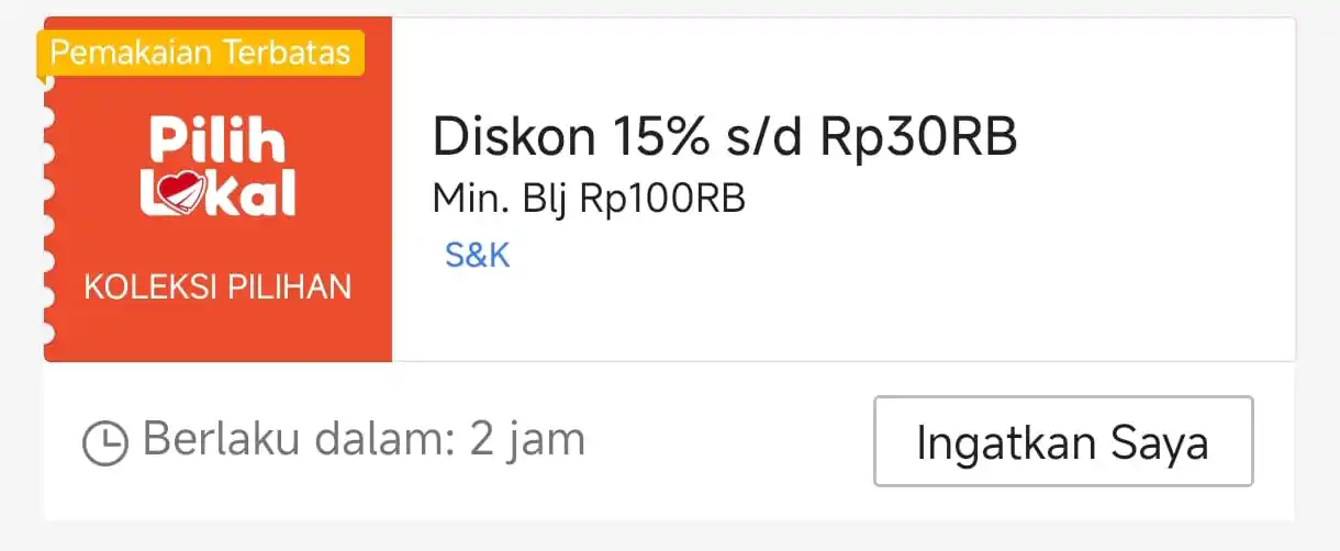Image from INFO PROMO DISKON RACUN BELANJA | SHOPEE LAZADA TOKOPEDIA BLIBLI TIKTOK HIDDEN GEMS DAGET SHOPEE THR: *Voucher Lokal Shopee⚡* ⏰ 10.00 WIB Diskon 15% Max 30RB Minbel 100RB -...