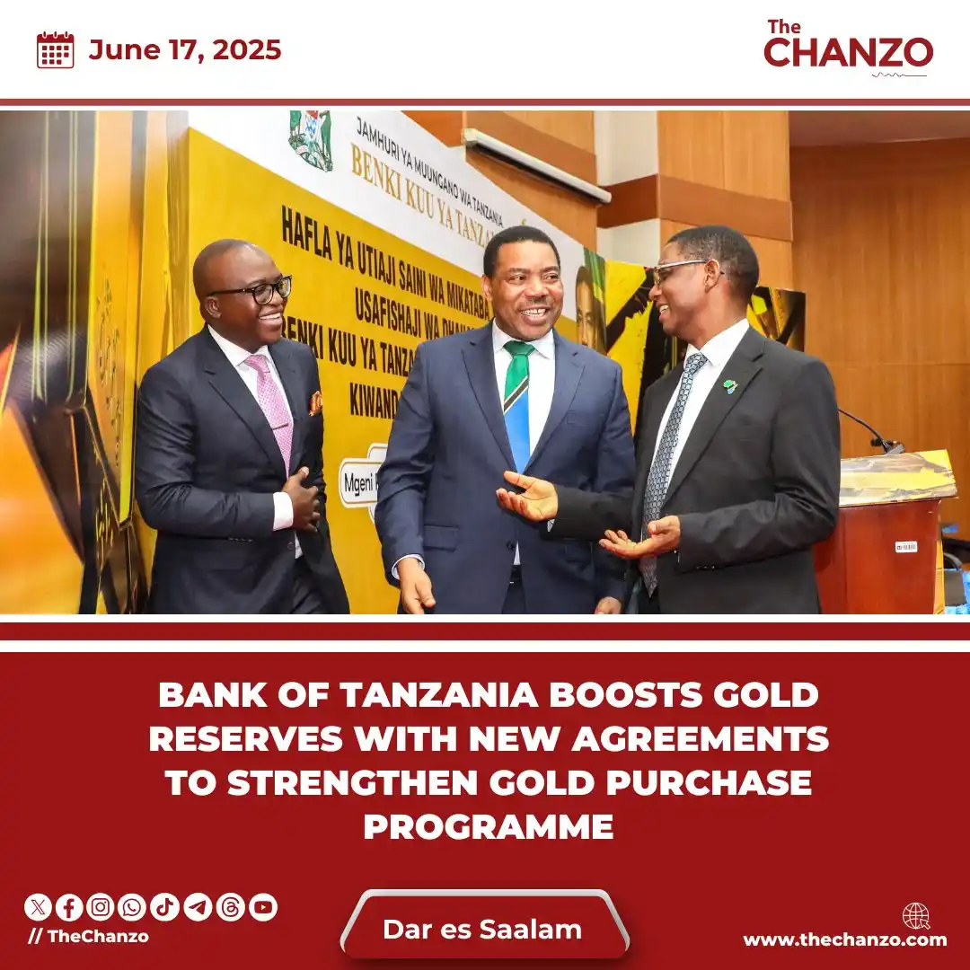 Image from TheChanzo: *Bank of Tanzania Boosts Gold Reserves with New Agreements to Strength...