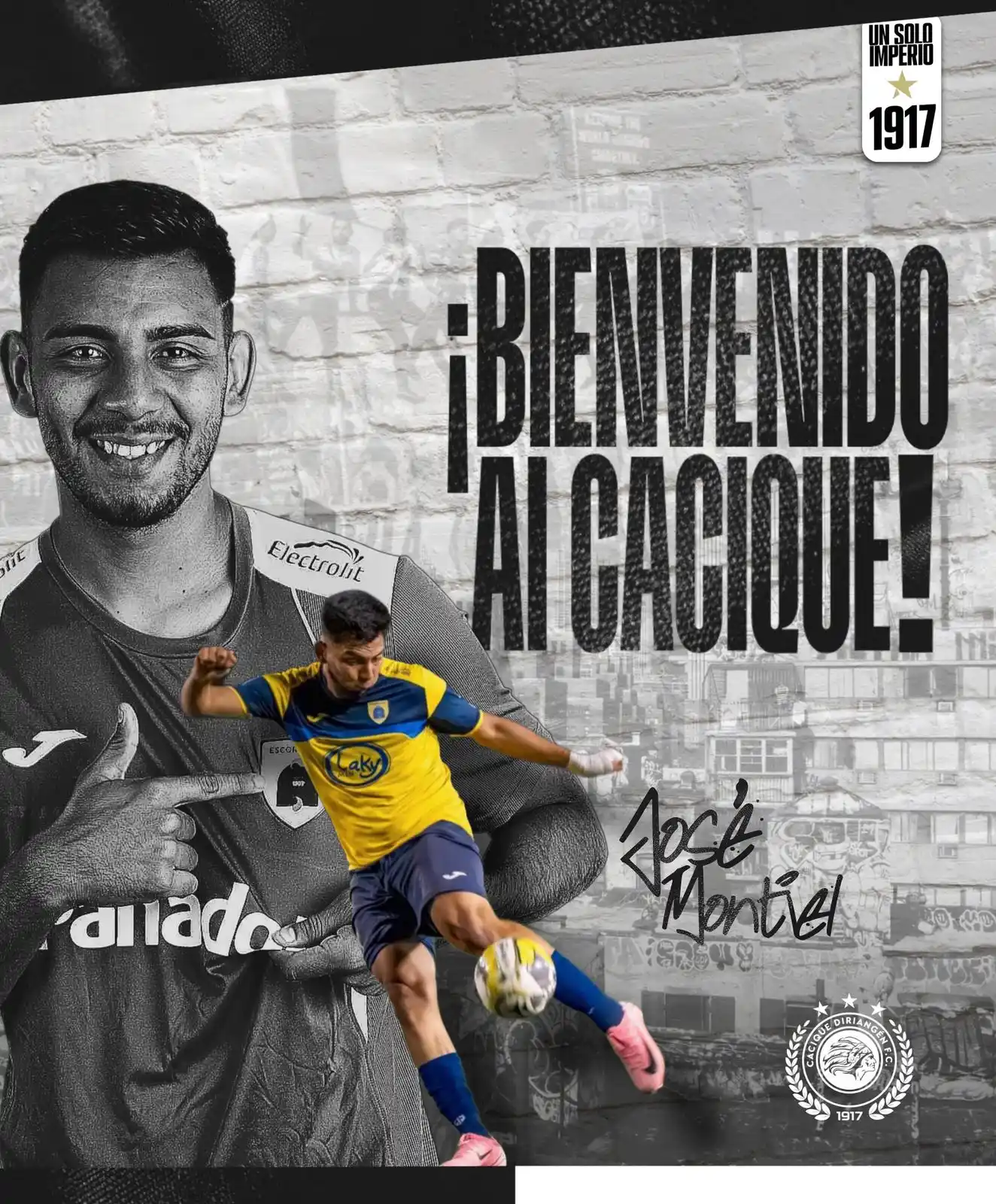 Image from Cacique Diriangén FC: 👏🏻 ¡BIENVENIDO AL CACIQUE! 🤍🖤 El delantero José Rodolfo Montiel d...