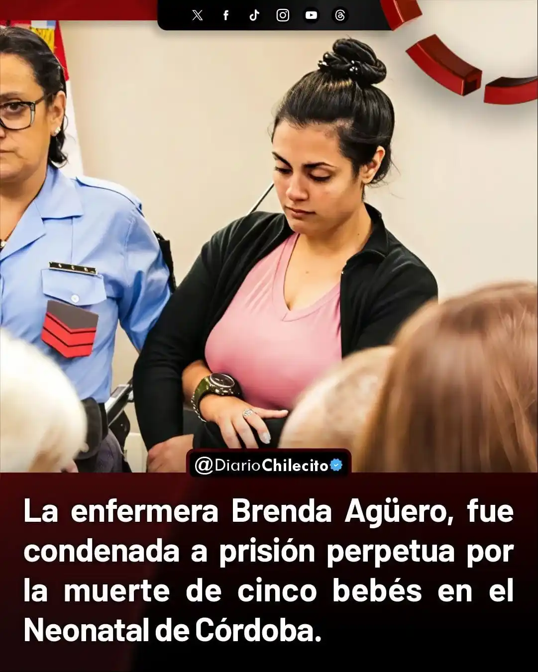 Image from Diario Chilecito: ● Brenda Agüero fue condenada a prisión perpetua por la muerte de cinc...