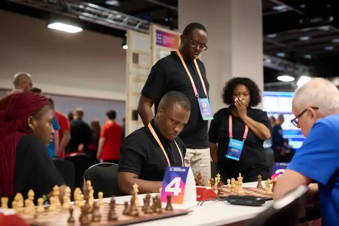 Image from African Chess Confederation-Confédération Africaine des Echecs: 🎙️ Chess SA News Update 💥 FM Banele Mhango Shines at 2025 FIDE Worl...