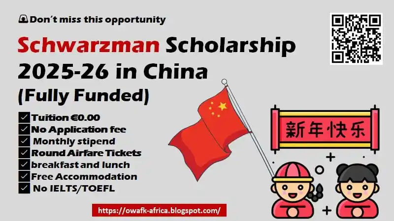 Image from Owafk Africa: 🚨Don’t miss this opportunity Schwarzman Scholarship 2025-26 in Chin...