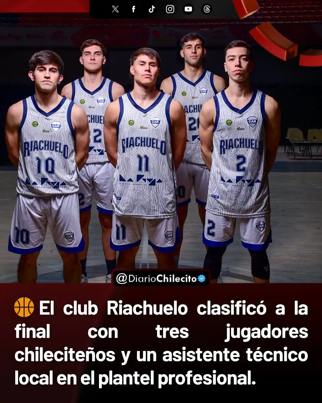 Image from Diario Chilecito: ● El equipo de básquet Riachuelo de La Rioja ganó este viernes su part...