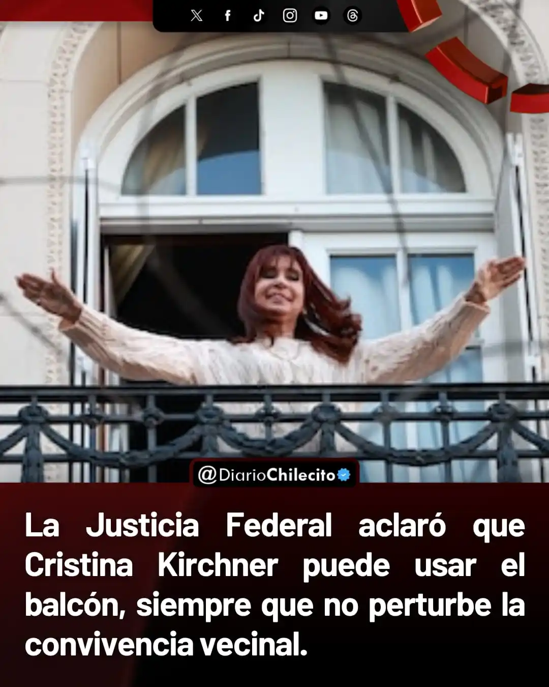 Image from Diario Chilecito: ● El Tribunal Oral Federal N.º 2 resolvió jueves que Cristina Fernánde...