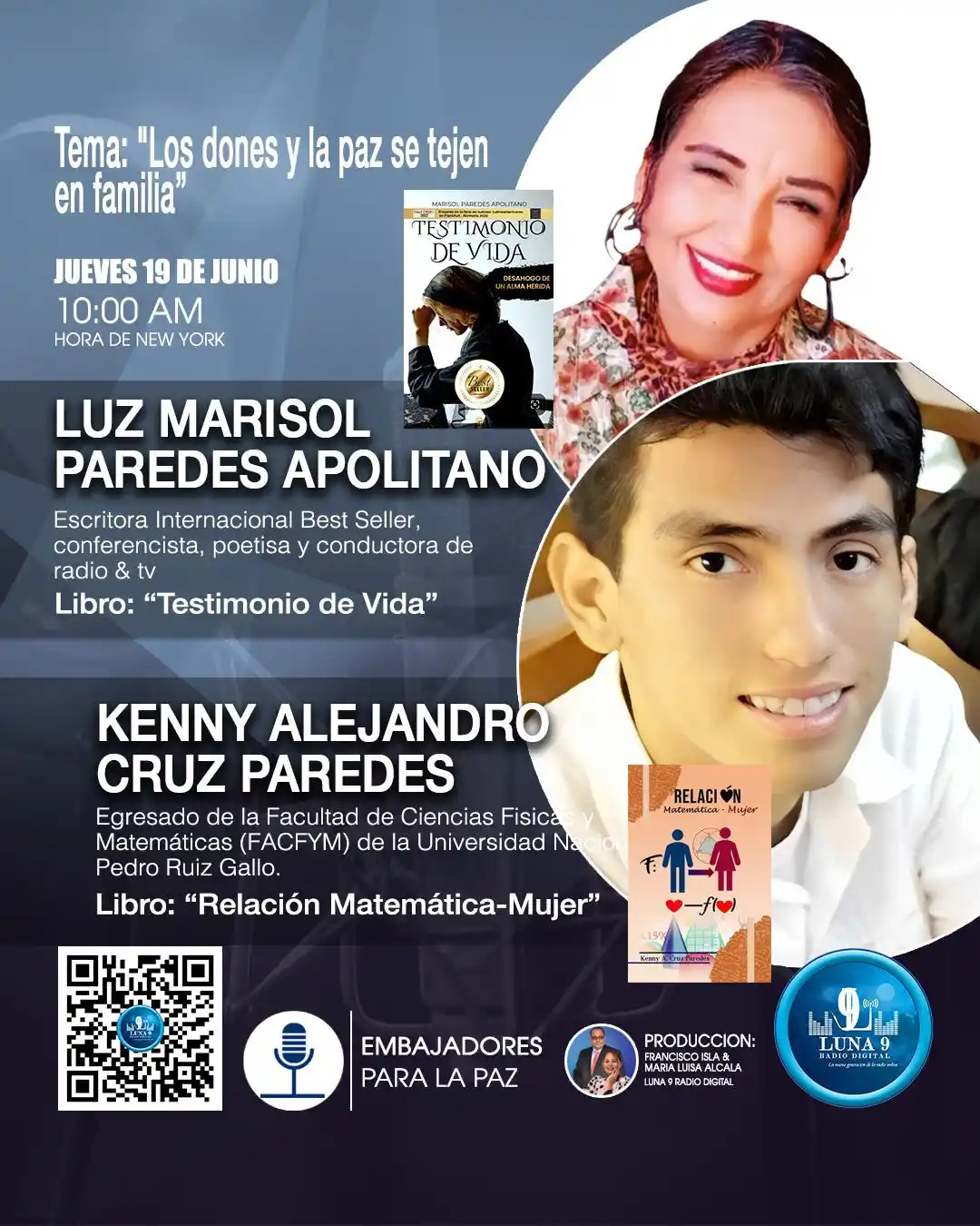 Image from Luna 9 Radio Digital: (((🔵))) ¡En vivo contigo! Participa con tus preguntas o envíanos tu a...