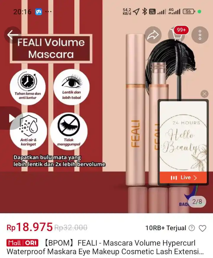 Image from 👜🛒Tukang Spill PROMOAN 🛒🛍️: FEALI Mascara Volume Hypercurl Waterproof  *18.975* https://s.shopee.c...