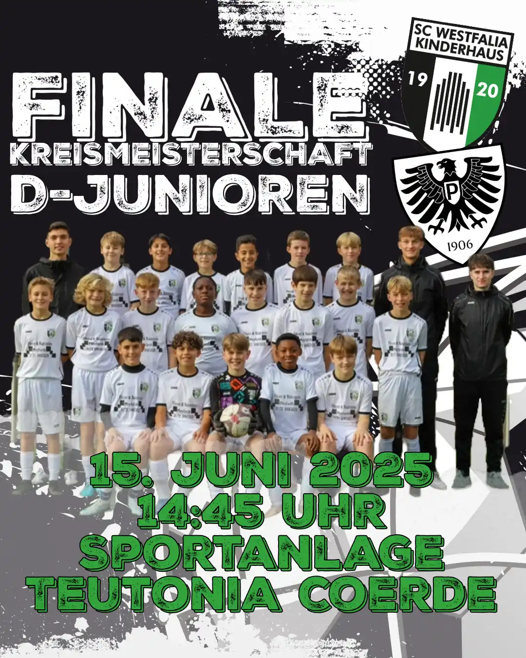 Image from SC Westfalia Kinderhaus 1920 e.V.: FINALE! 🔥 Unsere D1-Junioren kämpfen am Sonntag um die Kreismeistersc...