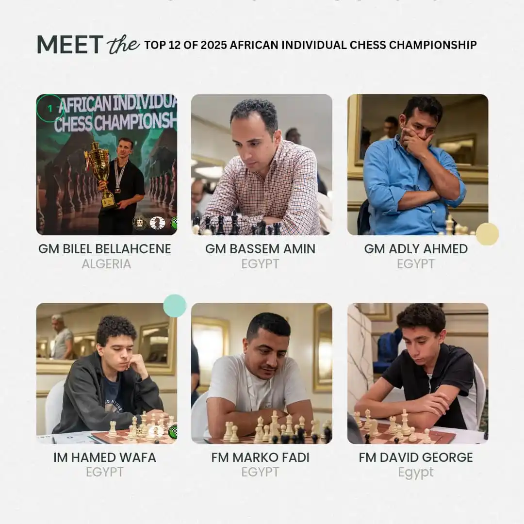 Image from African Chess Confederation-Confédération Africaine des Echecs: FlashbackFriday | Top 12 Titans of African Chess 🇪🇬🌍 Here’s a look ...