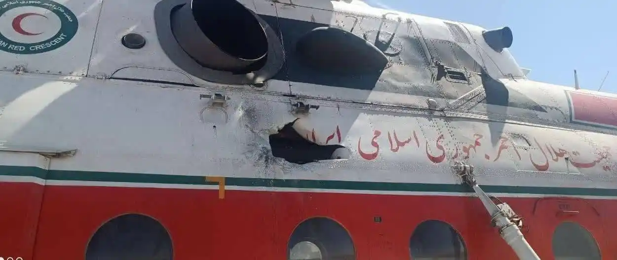Image from پایگاه خبری دیار بندر: 🚨فوری/آسیب بالگرد امدادی هلال‌احمر در پی حمله وحشیانه رژیم صهیونیستی ...