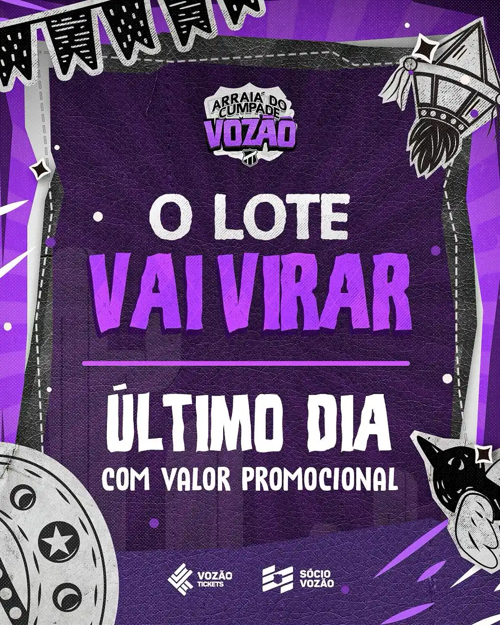 Image from Ceará Sporting Club: https://www.instagram.com/p/DLKxGf2scUv/ O LOTE VAI VIRAR! ⏳🔥🏁 Últ...