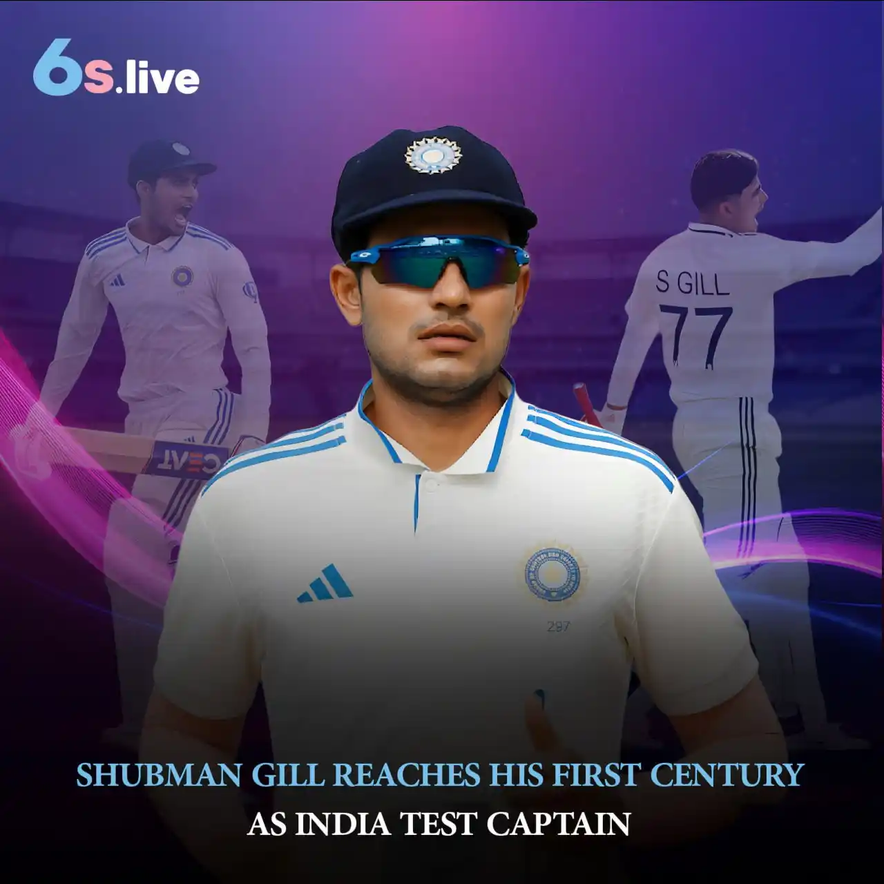 Image from Six6s - India: 🏏💥🇮🇳 Shubman Gill Shines in His Debut as India Captain! ⭐️👑 🔥 S...