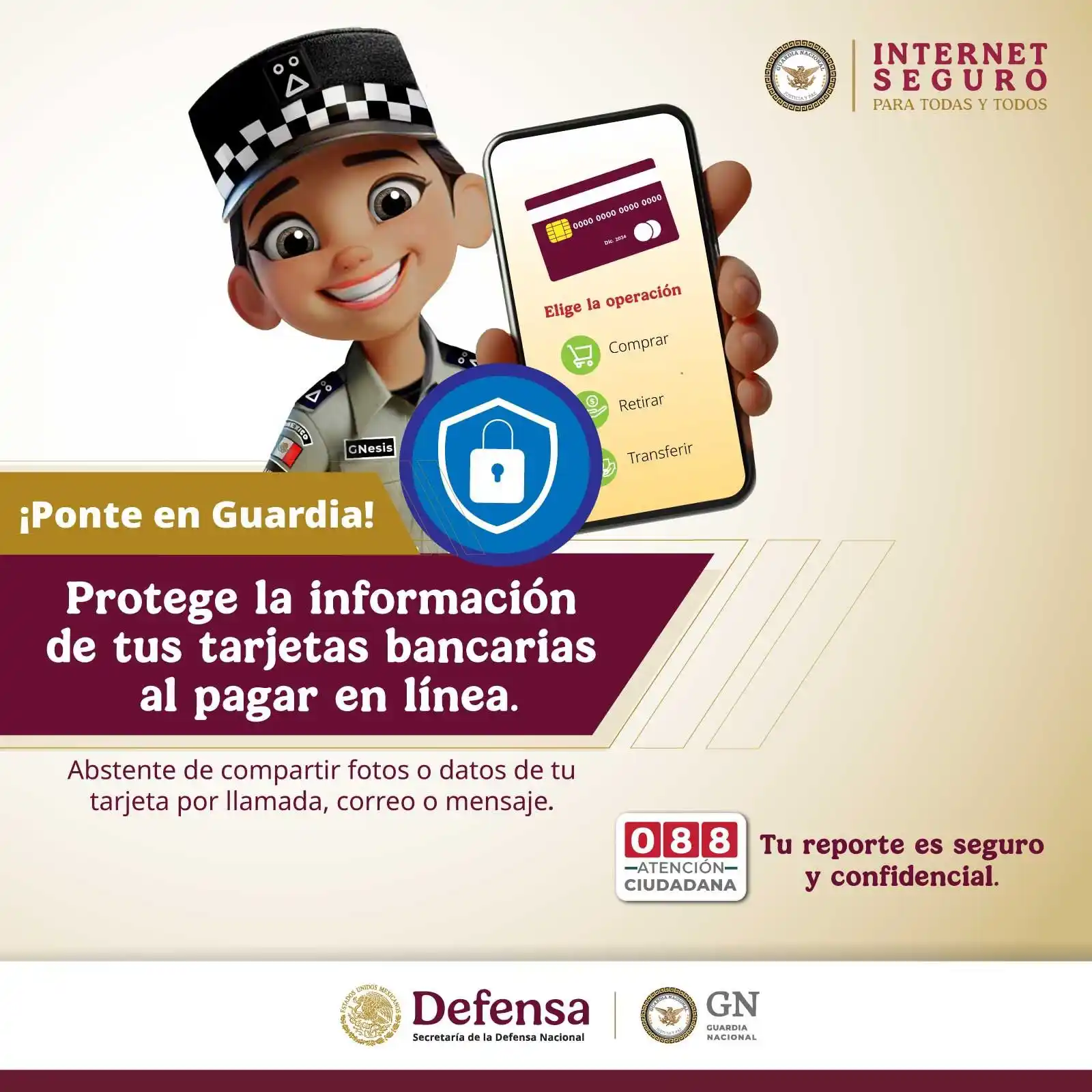 Image from Crítica Digital Noticias: *La Guardia te invita a poner en práctica tu ciberseguridad al pagar c...