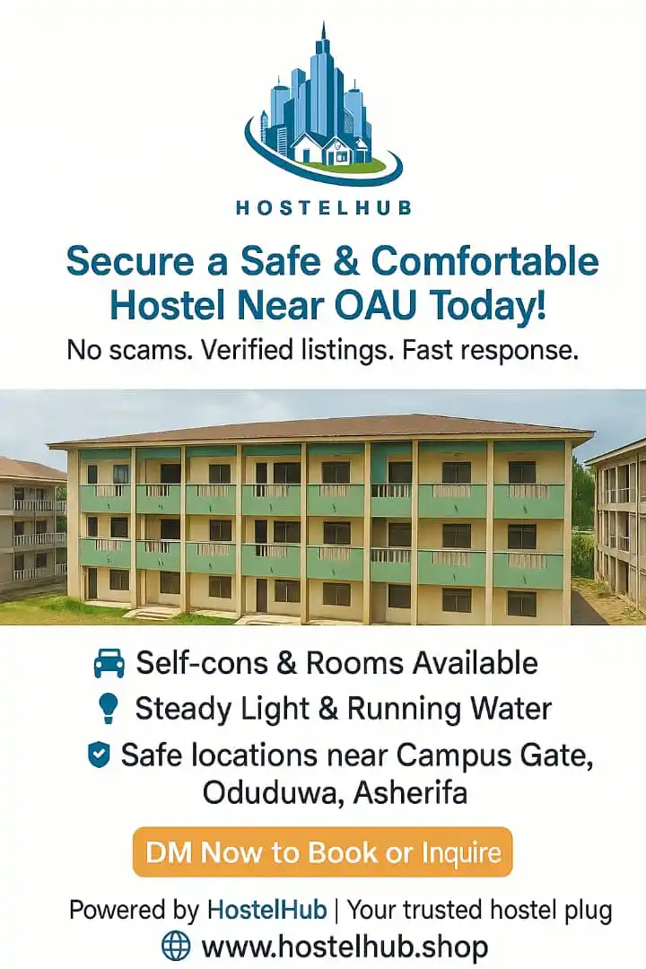 Image from OAU BEST STUDENTS FORUM AND UPDATES: 📢 *Looking for a hostel near OAU?* Say goodbye to fake agents and s...