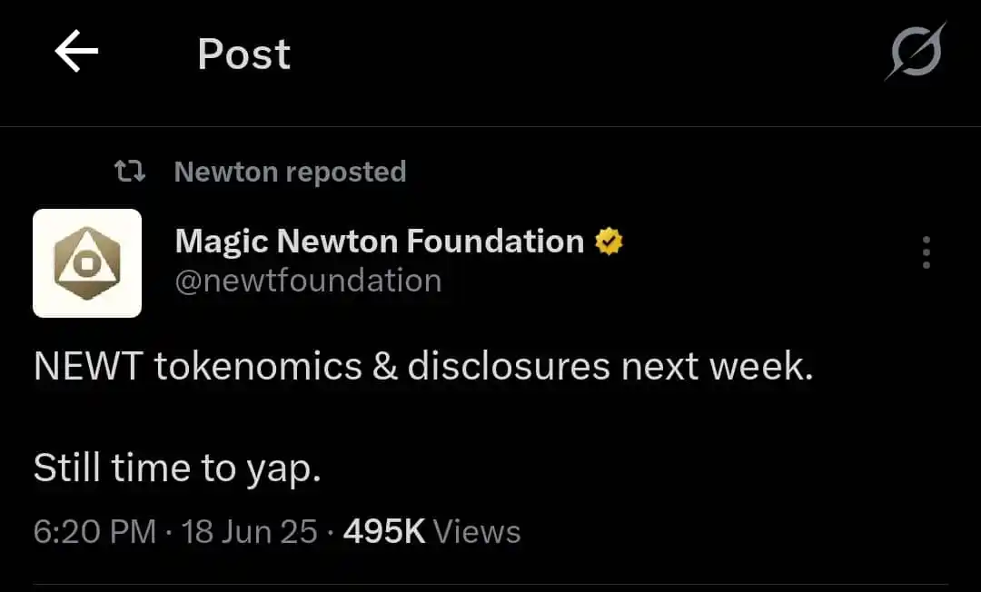 Image from Paschal Btc👽: MagicNewton’s Tokenomics will be disclosed next week  Which means TGE ...