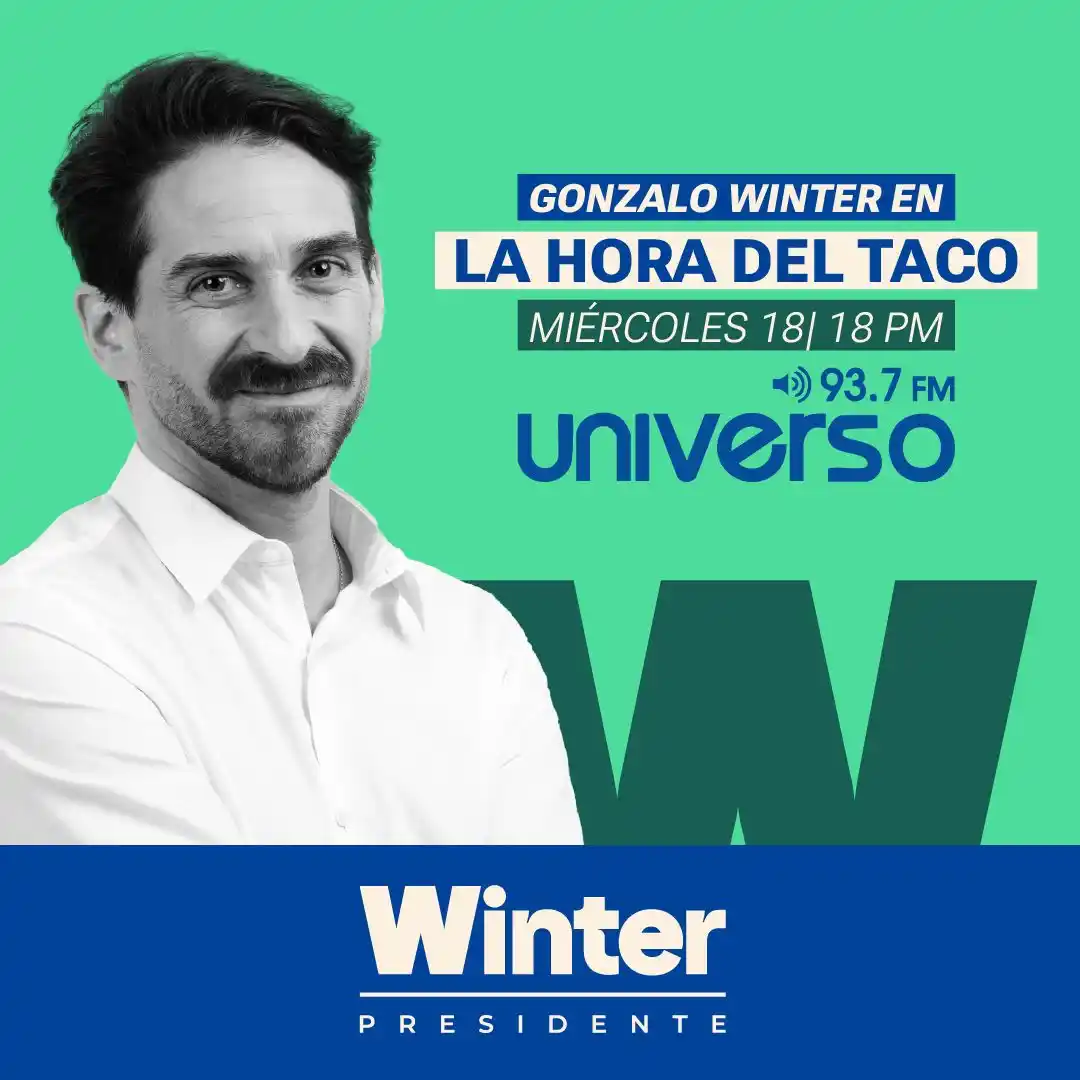 Image from Gonzalo Winter Presidente: 🚗 Nos escuchamos AHORA en La Hora del Taco por Radio Universo (93.7 F...