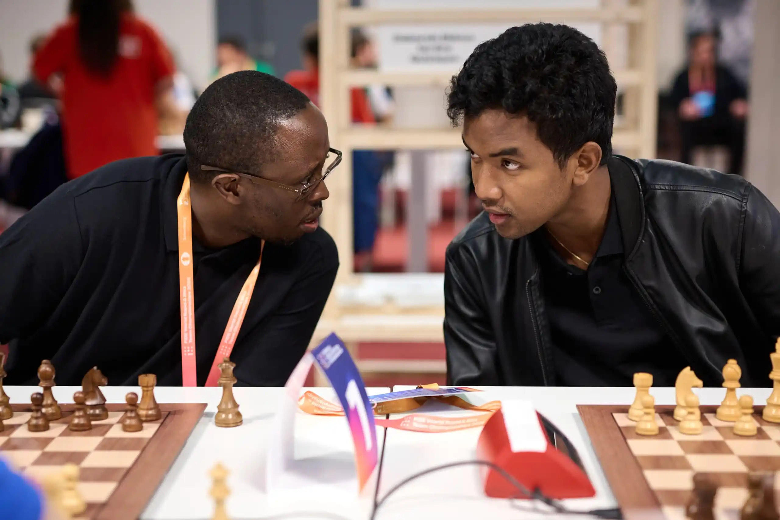 Image from African Chess Confederation-Confédération Africaine des Echecs: Plotting a checkmate or just sharing secrets? What do you think Fy and...