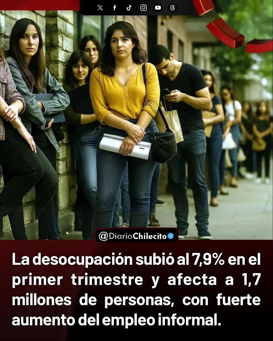 Image from Diario Chilecito: ● Según la Encuesta Permanente de Hogares del INDEC, la tasa de desocu...