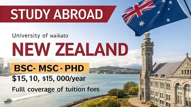 Image from Owafk Africa: Study for free in New Zealand.  📌 Open to BSc, msc & PhD  📌 Scholars...