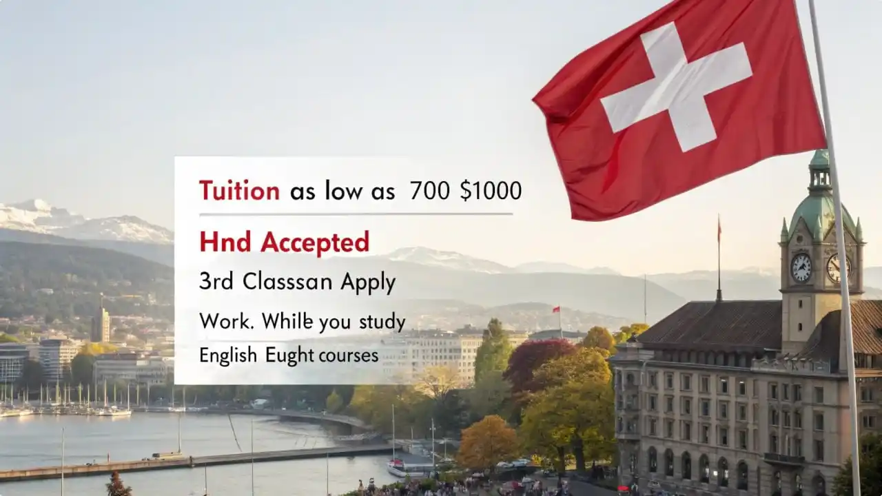 Image from Owafk Africa: SWITZERLAND 🇨🇭 - Tuition as low as €700 (less $1000). - HND accep...