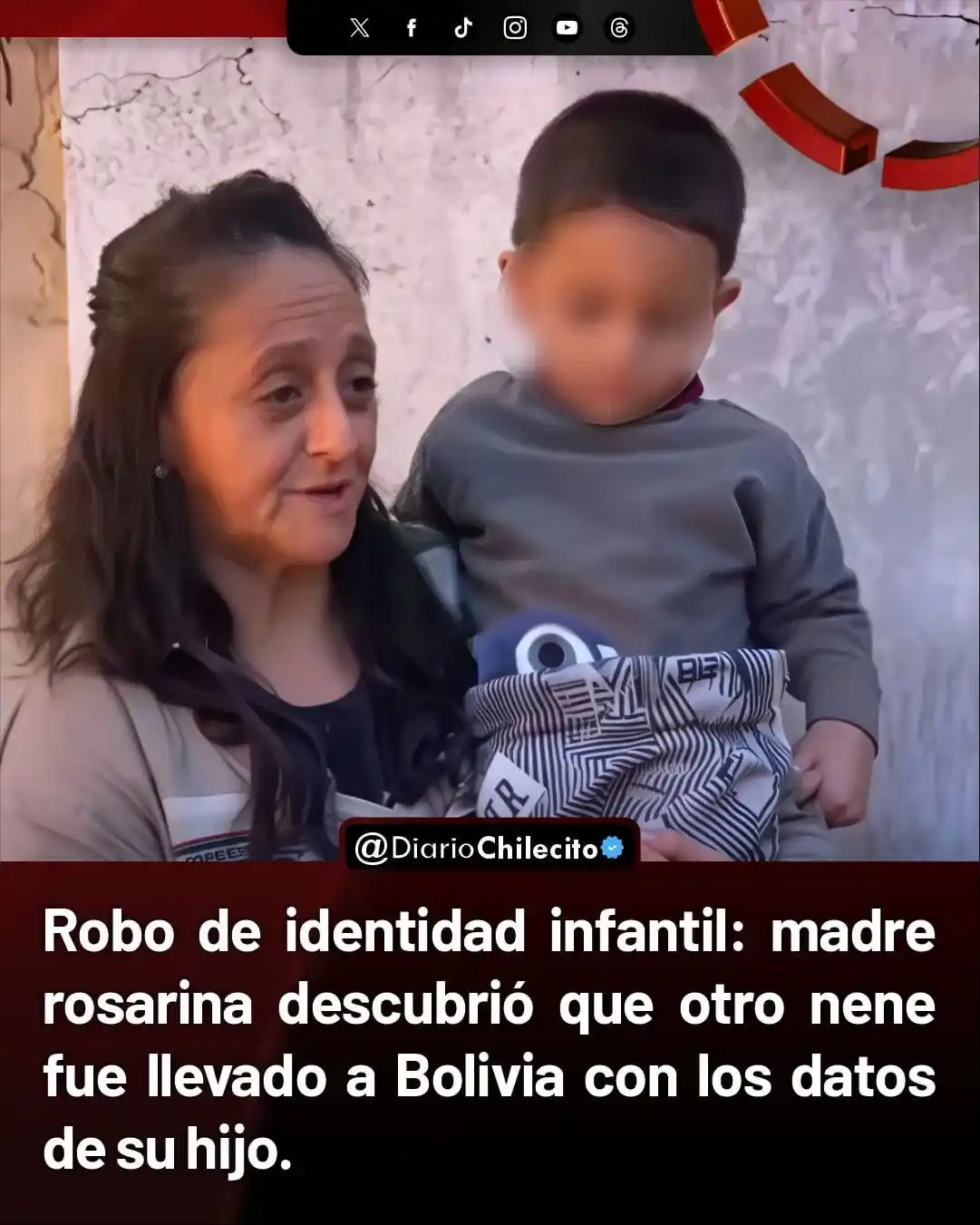 Image from Diario Chilecito: ● Una madre de Rosario denunció que la identidad de su hijo de 2 años ...