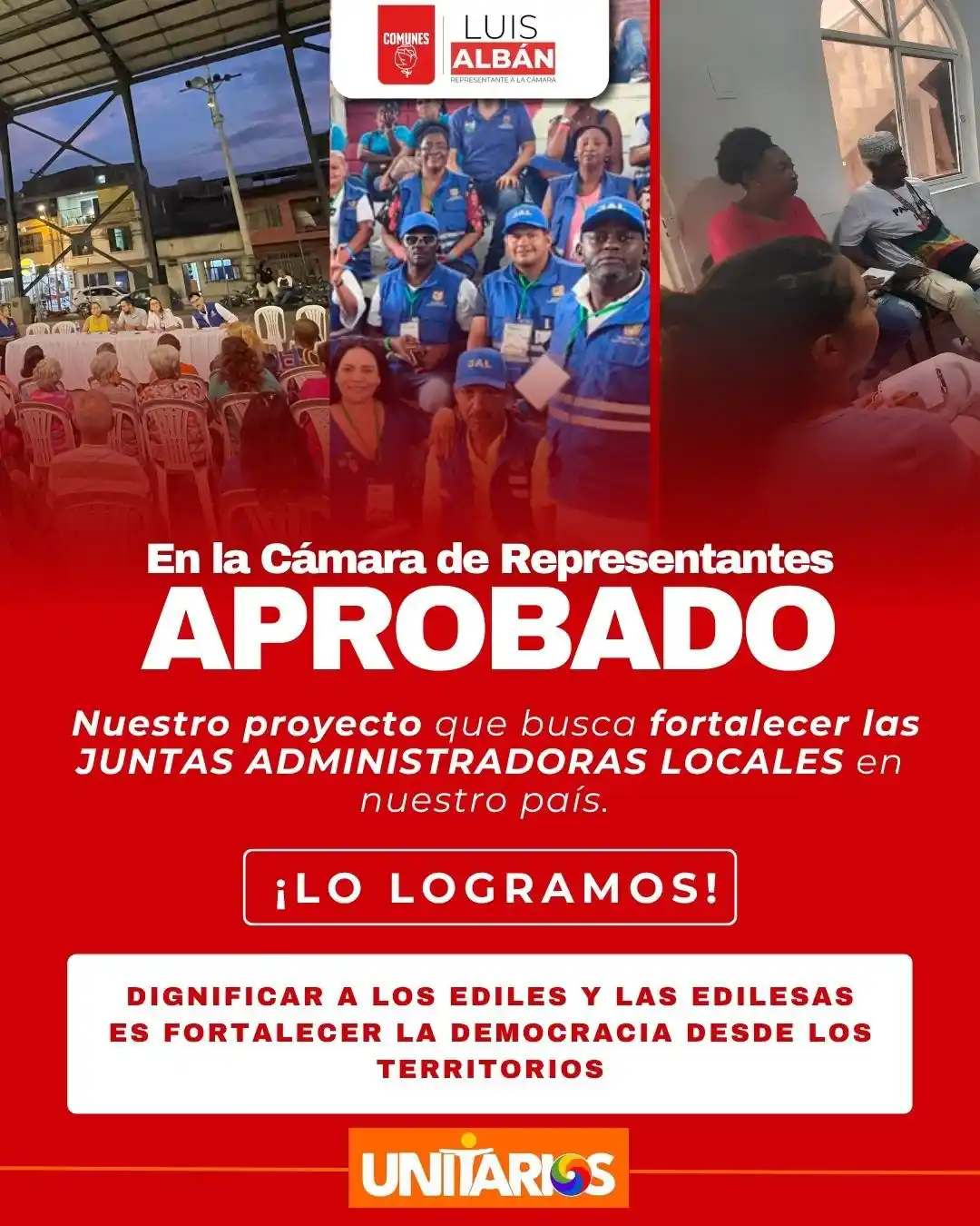 Image from ¡Albán presente!: 🎉 ¡APROBADO EN SEGUNDO DEBATE!  Con alegría y orgullo anunciamos que ...