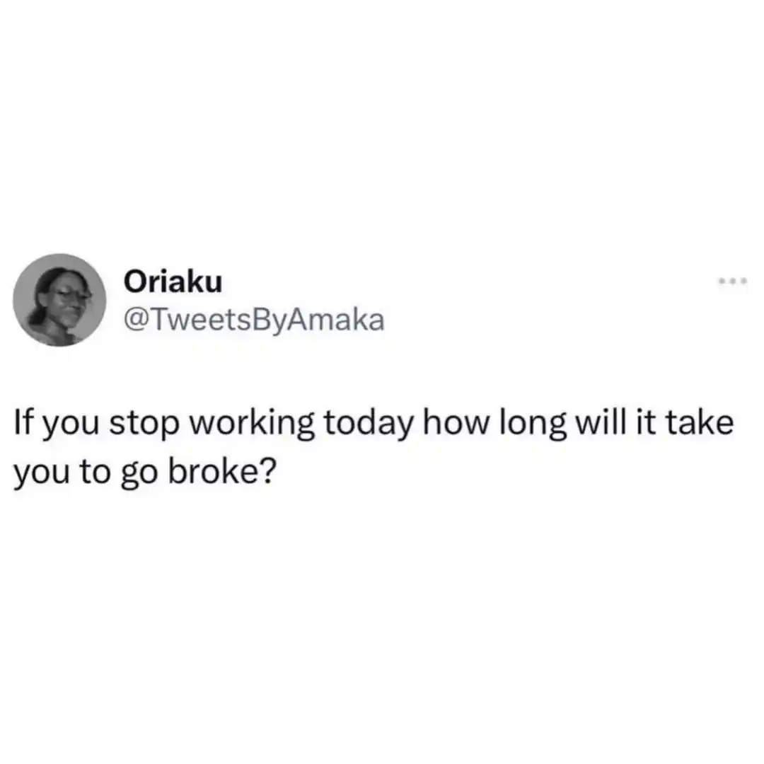 Image from Pulse Nigeria: How long before you go broke? Immediately - 😭 3-6months - 😩 1 year -...
