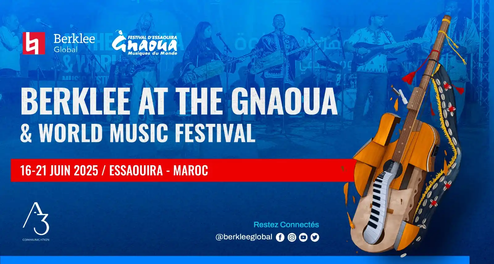 Image from L'InfÔrmat'Heure Marocain Channel: *Info* Le programme 2025 “Berklee au Festival Gnaoua et Musiques du ...