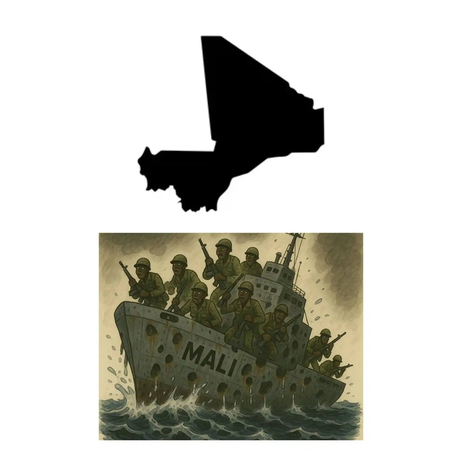 Image from Actualités Brûlantes du Sahel: Mali   Un bateau ivre,  voué à un naufrage certain et collectif ?  Le ...