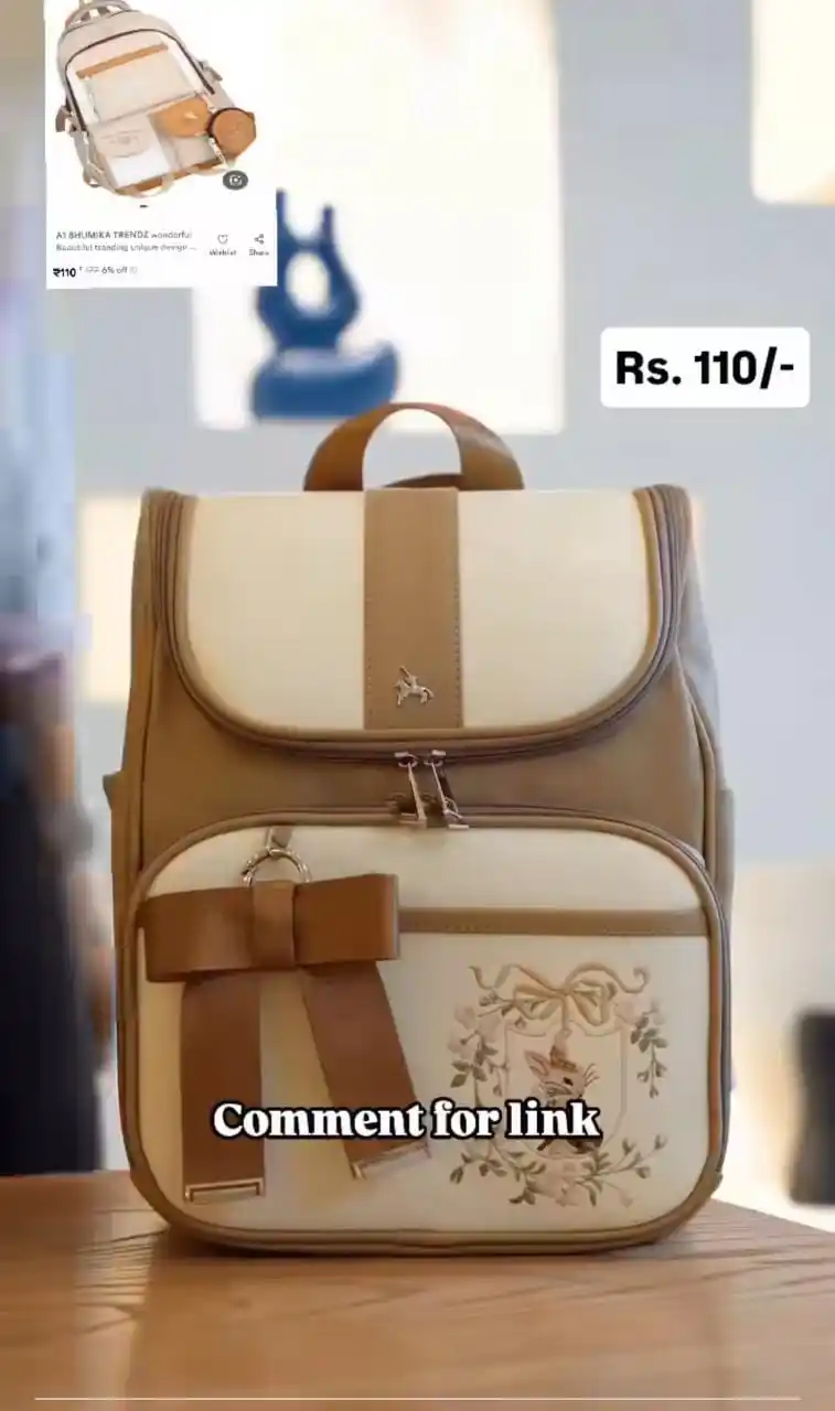 Image from Trending Product: Meesho find beautiful bagpack 🛍️  **BUY NOW** ⬇️ https://www.wishlink...