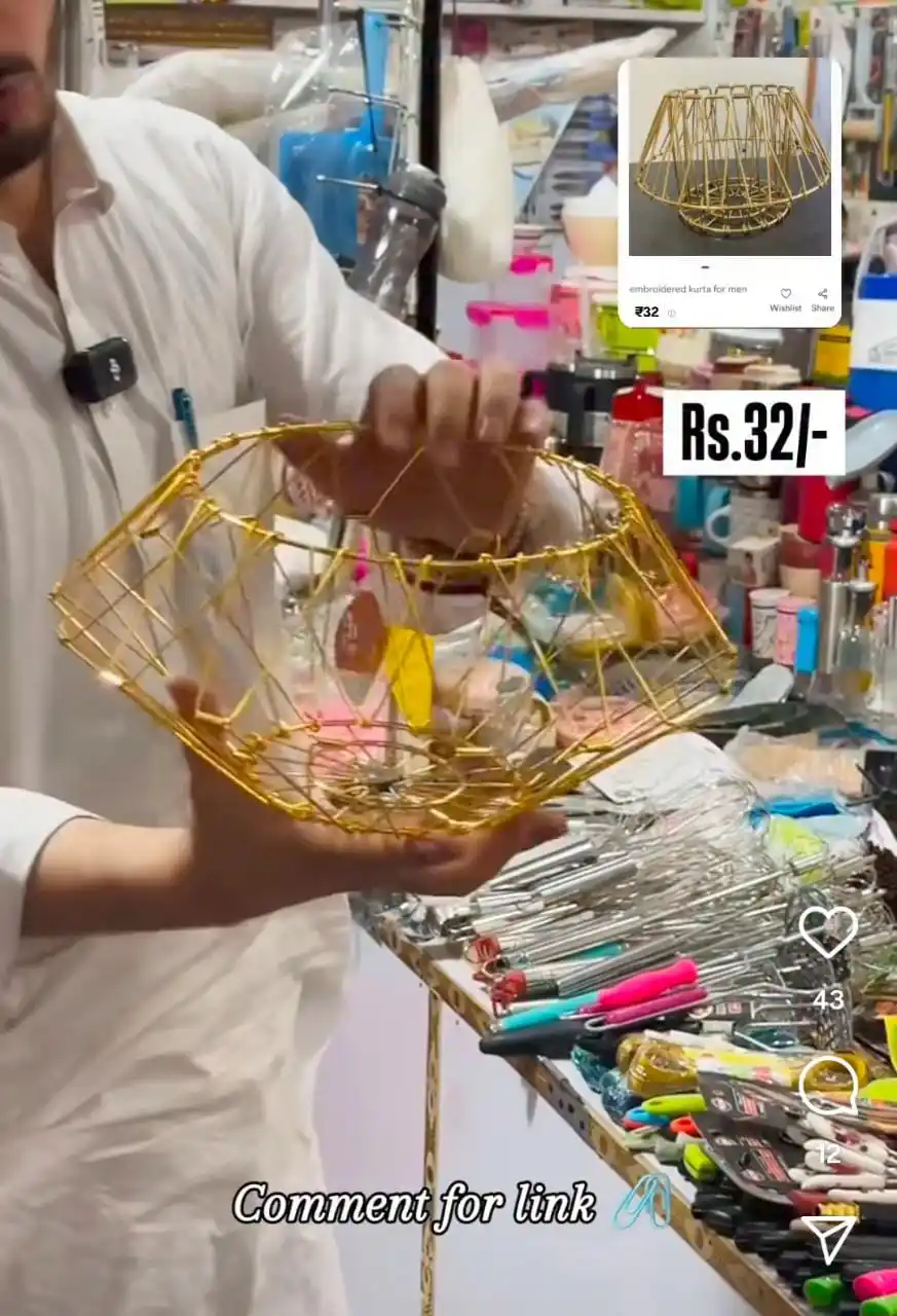 Image from Trending Product: Meesho find beautiful basket 🧺🌺  **BUY NOW** ⬇️ https://www.wishlink...