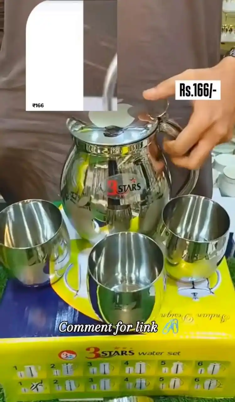 Image from Trending Product: Meesho find beautiful jug glass set 🌺😍   **BUY NOW** ⬇️ https://www....