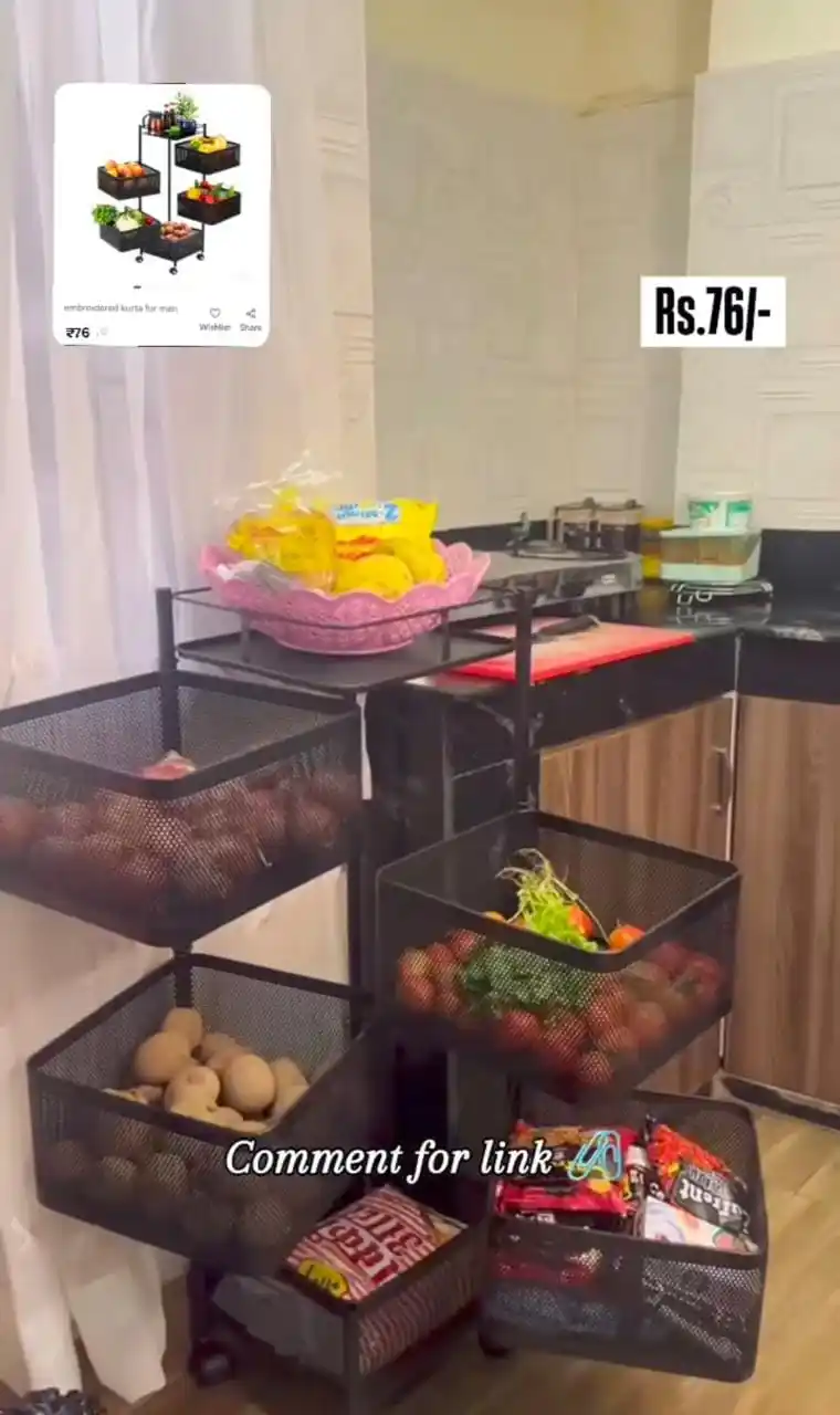 Image from Trending Product: Meesho find viral vegetable rack 🌺🥰   **BUY NOW** ⬇️ https://www.wis...