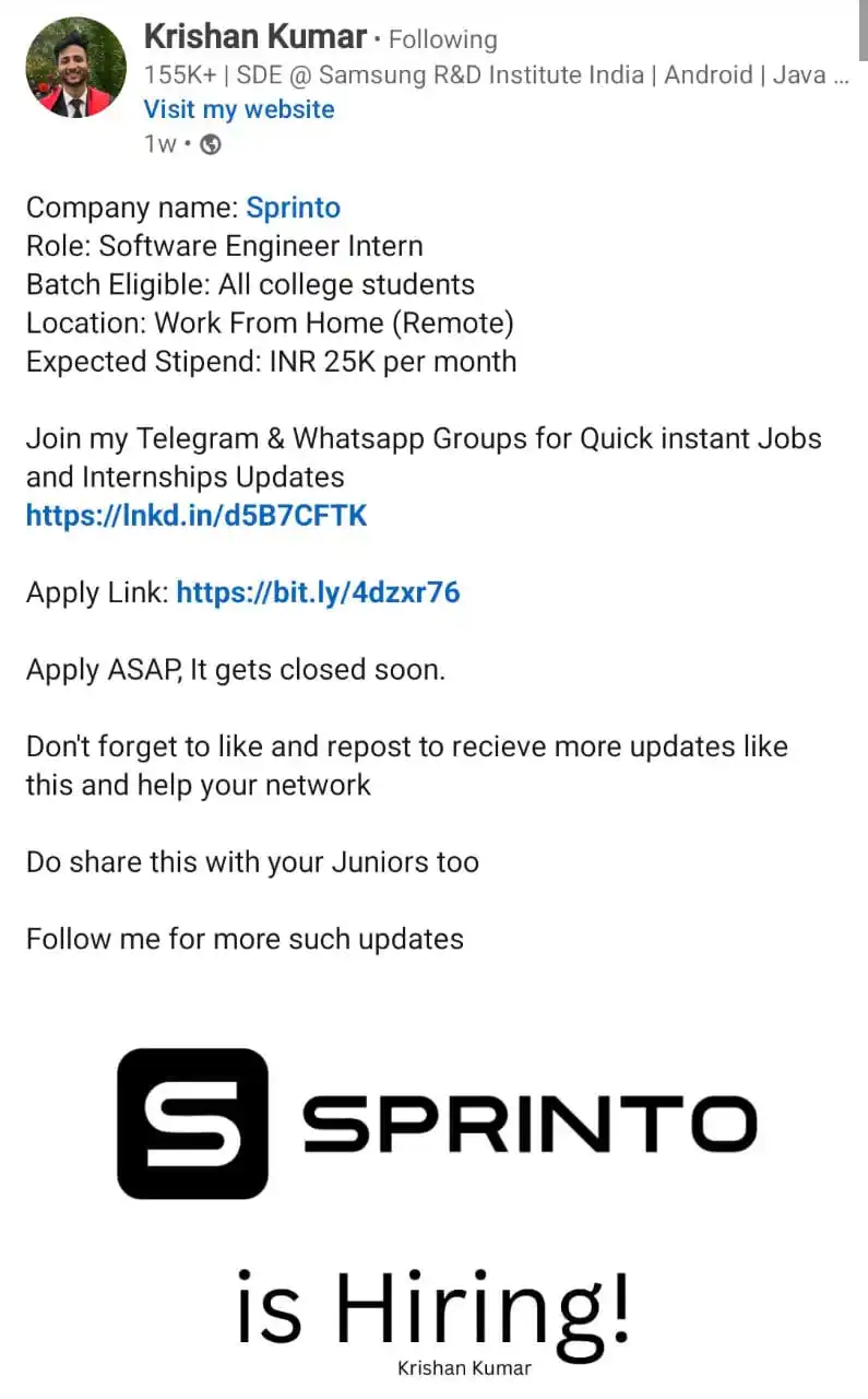 Realtime Engineer - Job Hunt post
