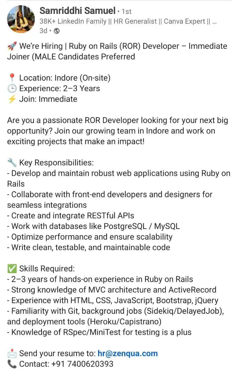 Realtime Engineer - Job Hunt post