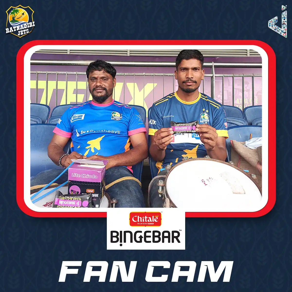 Image from Ratnagiri Jets: Snacks, drums and unmatched fan energy 🥁  Chitale Bingebar fueled the...