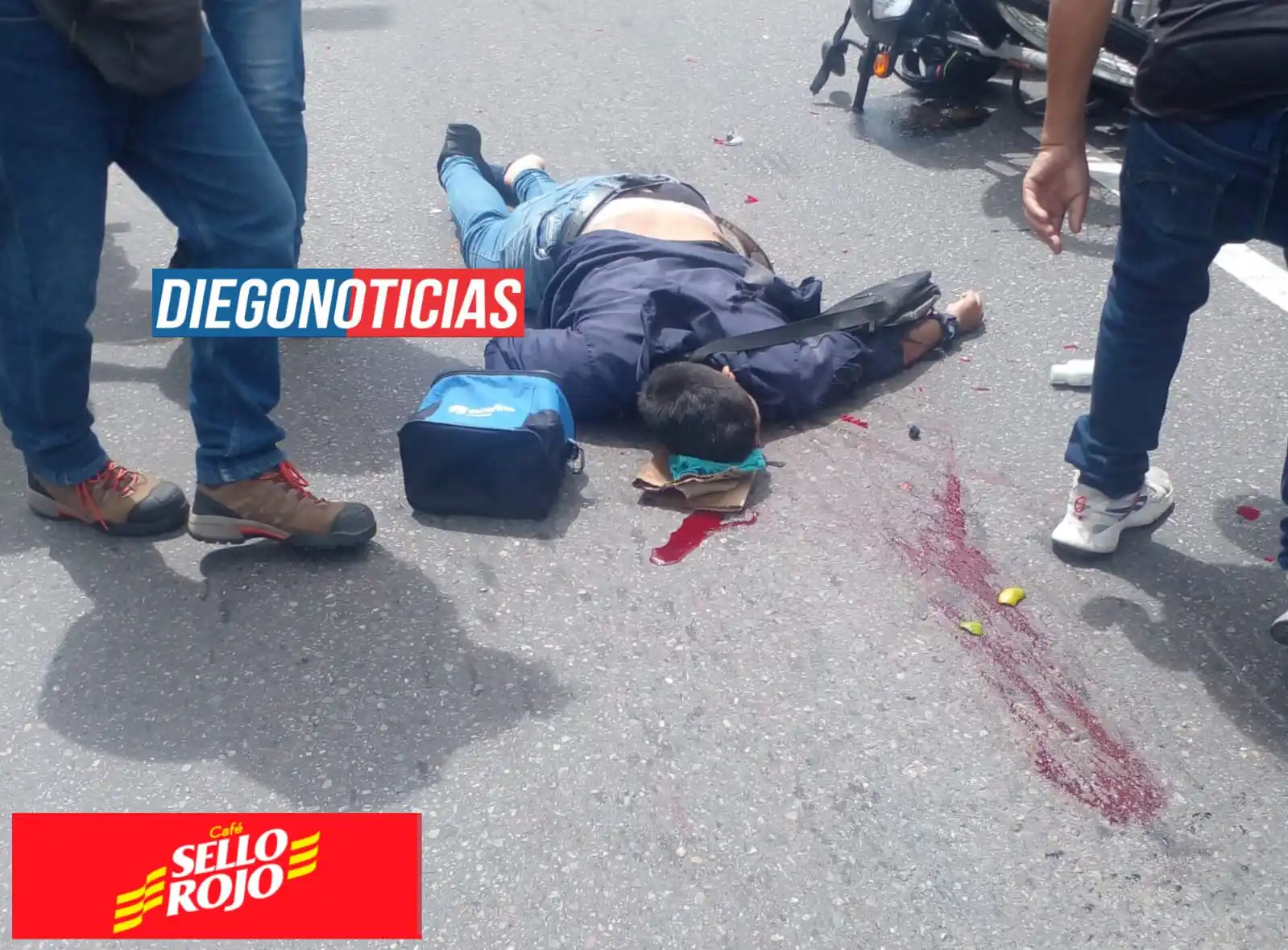 Image from DIEGONOTICIAS: Un hombre que se movilizaba en motocicleta para entregar un pedido a d...