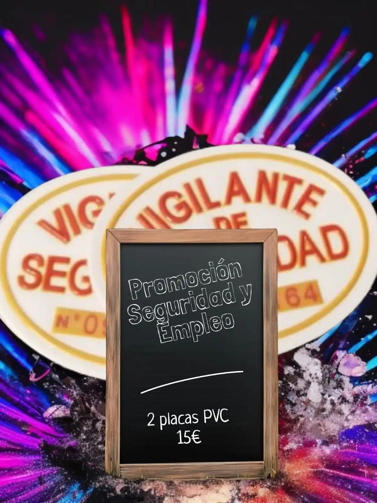 Image from Seguridad y Empleo 🇪🇦: 15 € lotes de 2 placas de PVC. Podéis contactar por WhatsApp. https:/...