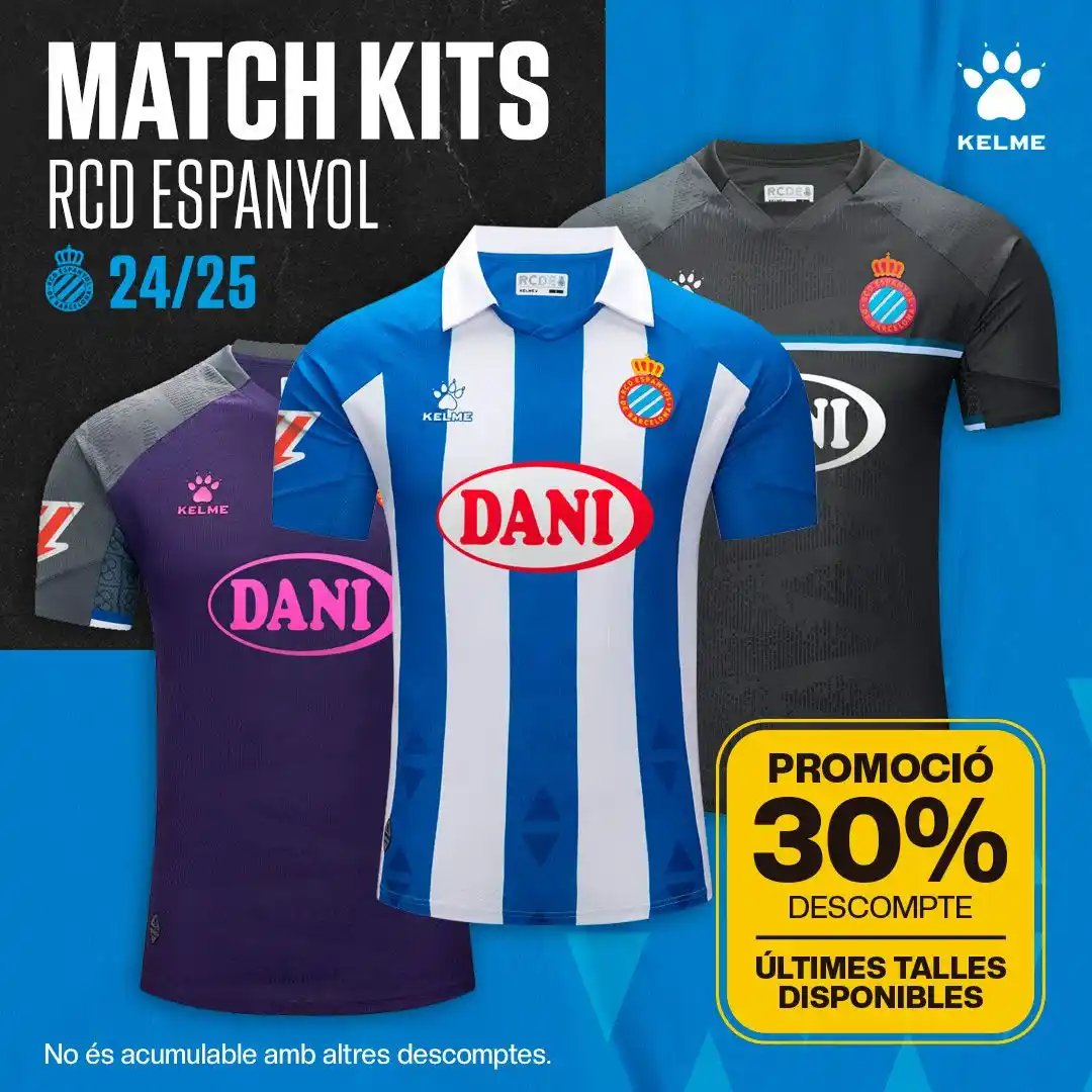 Image from RCD Espanyol de Barcelona: π ππ% ππ πππ¬ππ¨π¦π©ππ a les equipacions oficials de la temp...