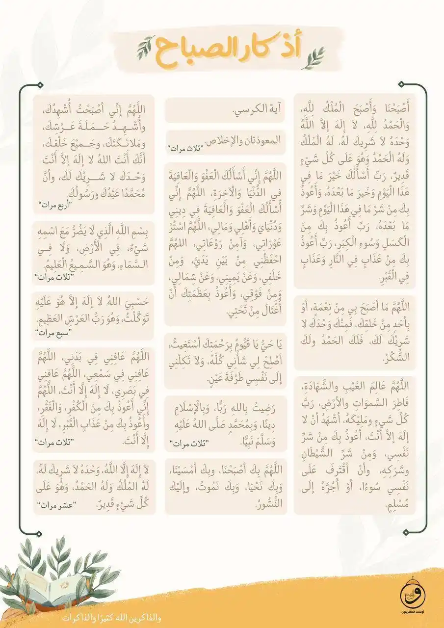 Image from للّٰهِ سَعْـيِّنا.! 💚: أذكارُ الصبَاح يا أصحاب ❤️....