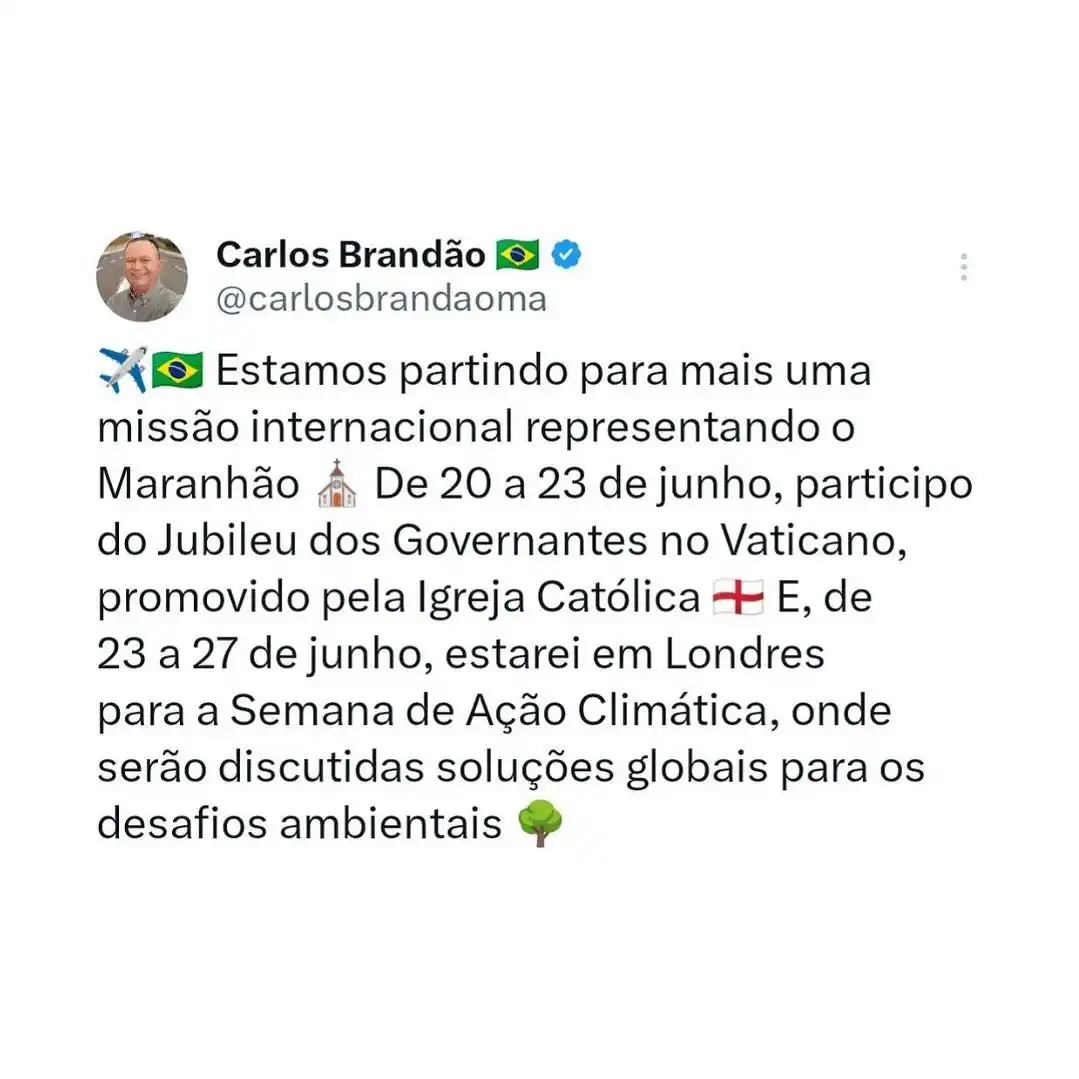 Image from Governador Brandão: ✈️🇧🇷 Estamos partindo para mais uma missão internacional representan...