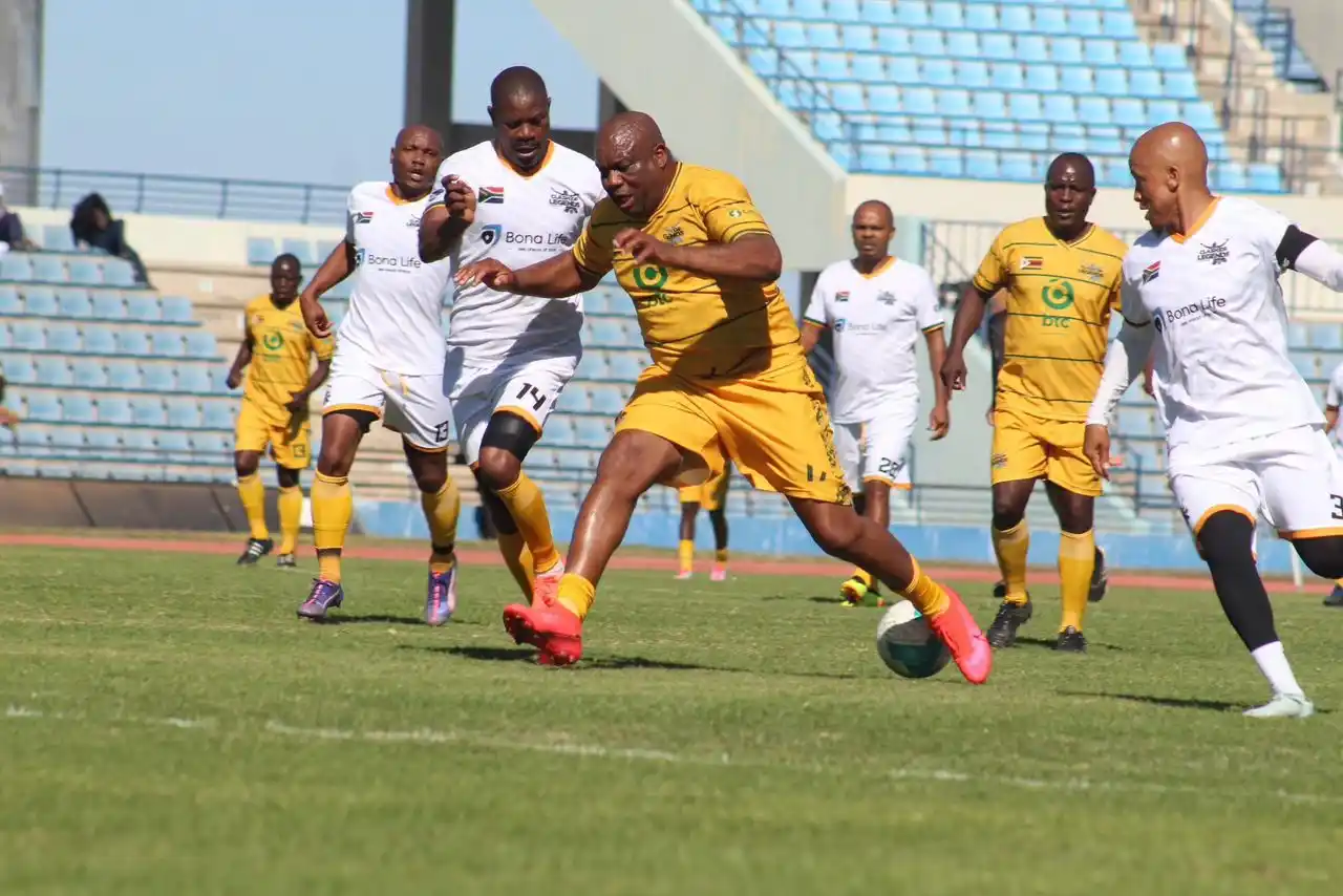 Image from SPORTS GRIND WITH BUHLE: CLASH OF LEGENDS   Full Time Zimbabwe Legends 1-5 South Africa Legends...