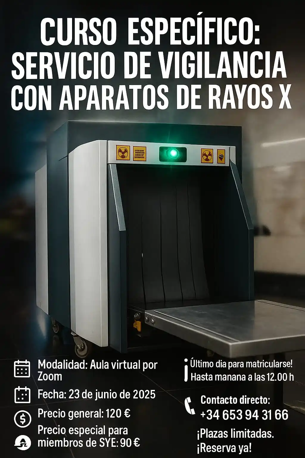 Image from Seguridad y Empleo 🇪🇦: 🎓 CURSO ESPECÍFICO: SERVICIO DE VIGILANCIA CON APARATOS DE RAYOS X �...