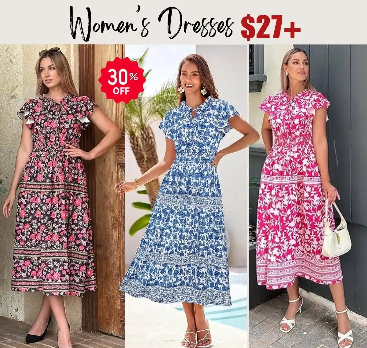 Image from Smart Savers Unite - Deals & Updates: 🌸🌼Gorgeous floral dresses for women are now down to $27+ with 30% of...