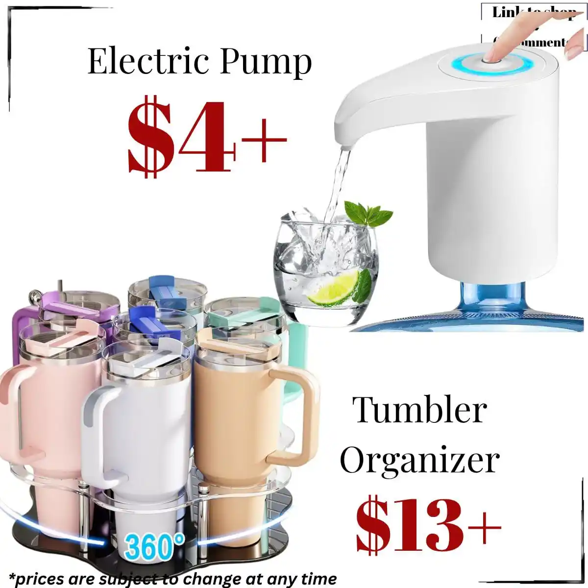 Image from Smart Savers Unite - Deals & Updates: Grab this handy electric water pump for just $4+ and keep your tumbler...