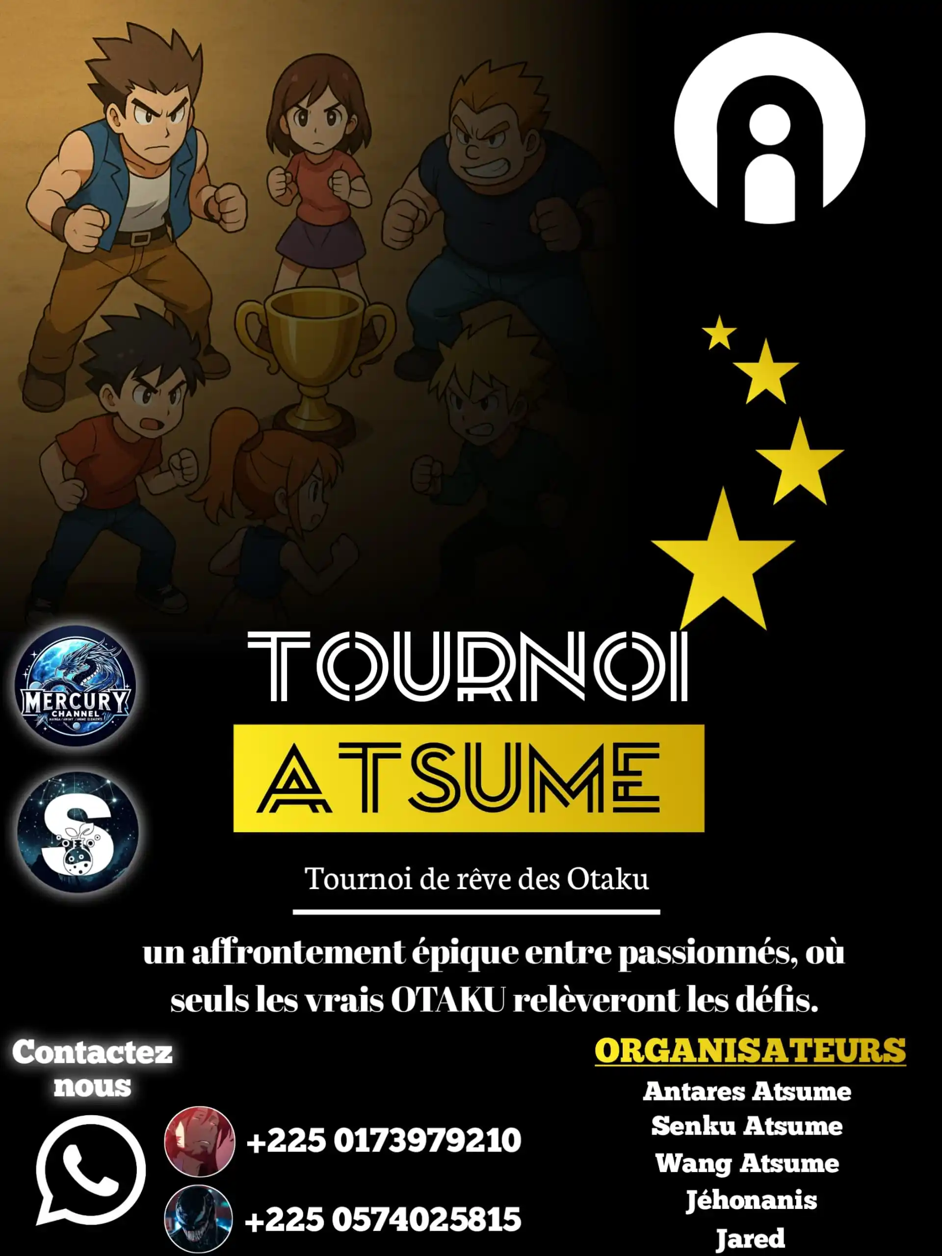 Image from 🤣 Ivoire RIRE 🤣: *🎌 INVITATION AU TOURNOI ATSUME 🎌* *🔥 Tournoi Otaku – 2e Session ...