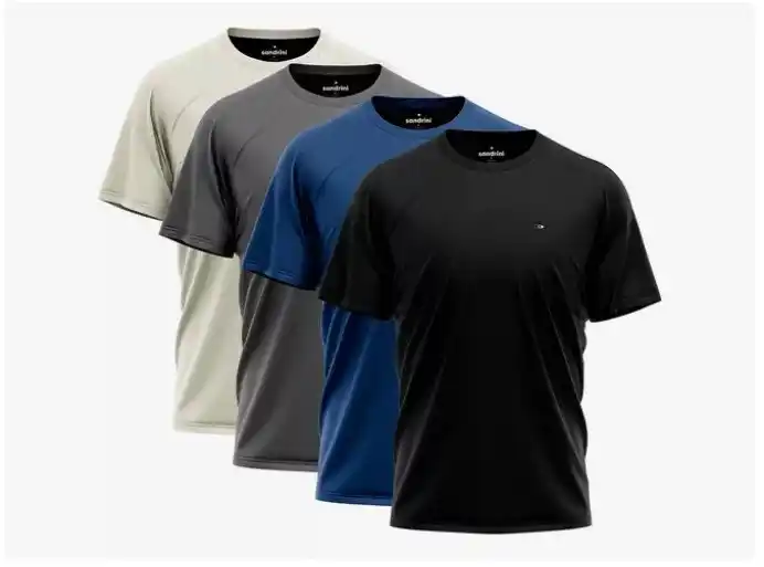 Image from Ofertas Mundo Conectado: **Kit 4 Camiseta Dry-fit Sandrini Masculina Academia Caminhada, por R$...