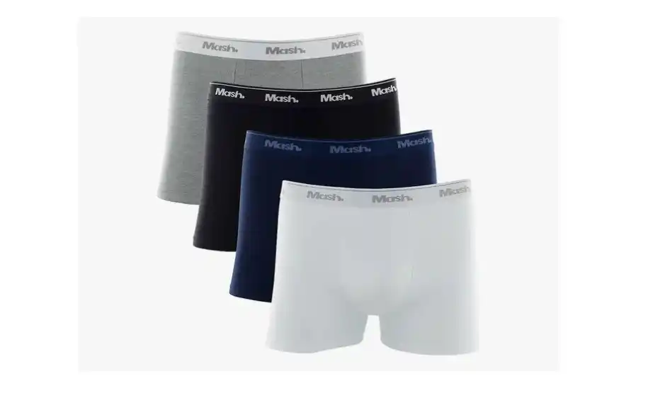 Image from Ofertas Mundo Conectado: **Kit 4 Cuecas Boxer Cotton Elástico Algodão Conforto Mash, por R$57,0...