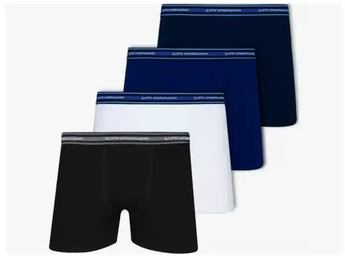 Image from Ofertas Mundo Conectado: **Kit 4 Cuecas Boxer Lupo Algodão Confortável Box Original, por R$62,0...
